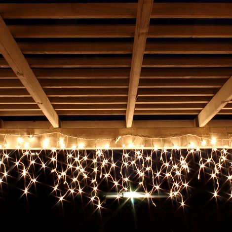120er LED-Lichtervorhang Innen & Außen warmweiß-MLK006W (1/5)