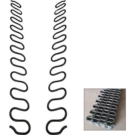 Set aus 2 Ersatzfedern für ein Sofa mit 55 cm und 8 S-förmigen Clips, Sofafedern-Reparaturset mit 4,0 mm Durchmesser für Möbelsitze, Inneneinrichtung (1/5)