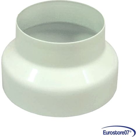 RIDUZIONE  TUBI STUFA  - CAPPA ASPIRANTE - CALDAIA BIANCO LUCIDO  - ø cm.13/12