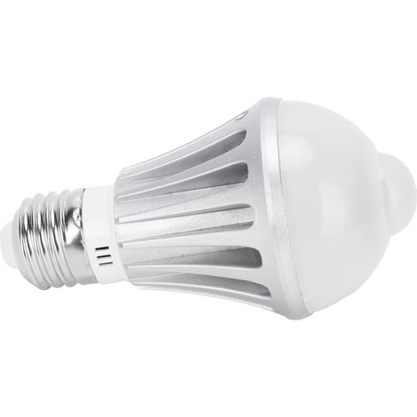 Ampoule LED à détecteur de présence 7W E27 pour couloir, 85-265V, lumière blanche chaude (1/5)