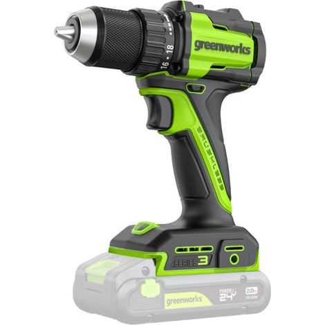 GREENWORKS 24V Akku-Bohrschrauber mit bürstenlosem Motor – 45 Nm – Gerät ohne Akku und Ladegerät – DD345 (1/5)