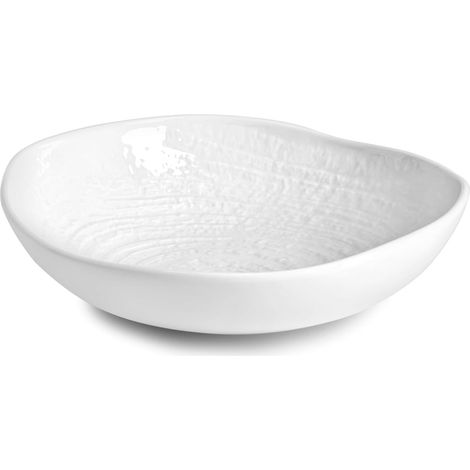 Fade Wall set 4 piatti fondi porcellana bianca 22x6 cm