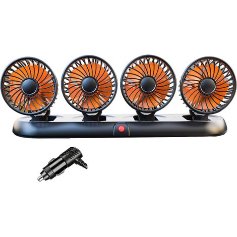 Kleiner, flexibler Autoventilator mit 4 Köpfen – perfekt zur Verbesserung der Luftzirkulation im Fahrzeug. (1/5)
