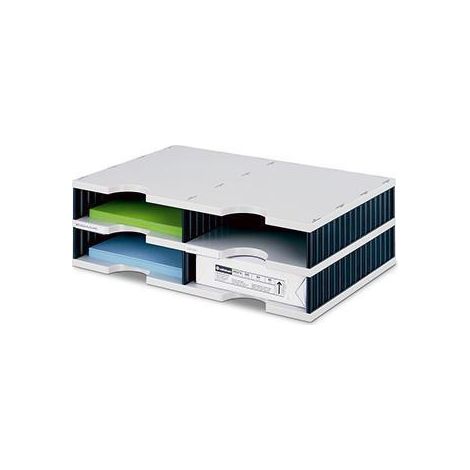 Dokumentenablage doc duo Grundeinheit 48,5 x 15,3 x 33,1 cm (B x H x T) Polyl grau/schwarz (1/3)