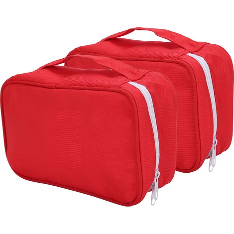 Lot de 2 sacs de secours portables d'extérieur, en nylon, pour ranger les médicaments à la maison. (1/5)