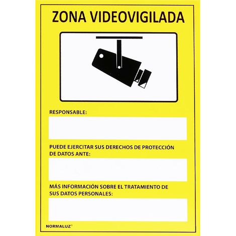 Klebeschild für Videoüberwachung 15x20cm