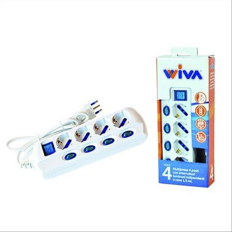 Multipresa tavolo 4bpr+schuko+int.