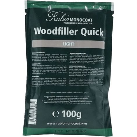 Woodfiller Quick – Mastic à bois professionnel à prise rapide - 100 g - Clair (1/3)