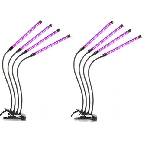 Filiyano – Lampe horticole / éclairage pour plantes avec 4 tubes fluorescents LED flexibles (lot de 2) (1/5)