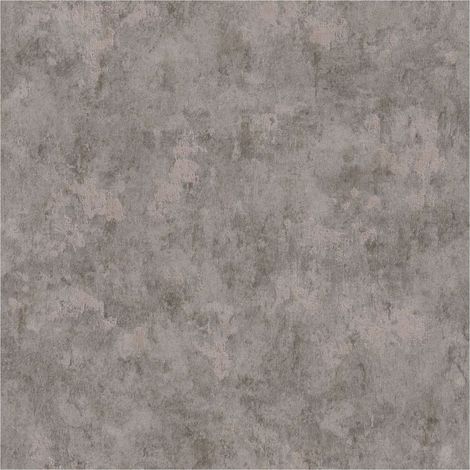 Empapelado tono sobre tono Profhome 369241 papel pintado no tejido ligeramente texturado de estilo used look mate gris 5,33 m2