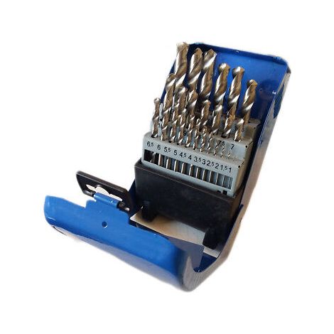 SET 25 PUNTE PER TRAPANO IN TITANIO KIT PUNTE FERRO MISURE 1 A 13 CM + CUSTODIA