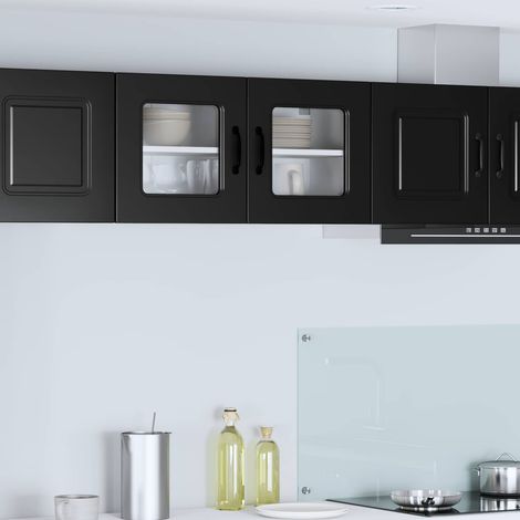 Küchenschrank Kalmar Schwarz 80 x 31 x 40 cm Holzwerkstoff