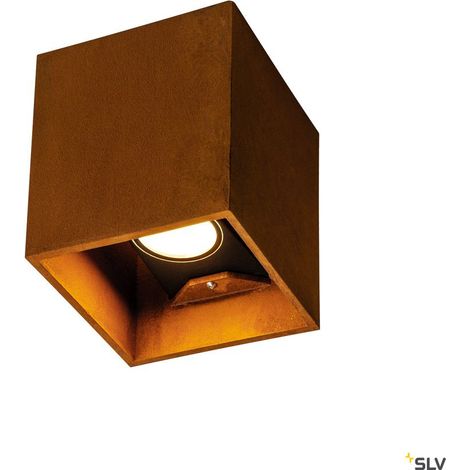 Applique extérieure carrée RUSTY® UP/DOWN rouillée LED 14W 3000/4000K IP65 - SLV - 1004650