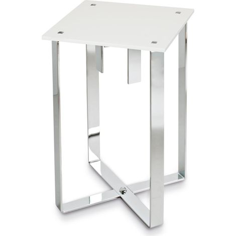 BELTRAN 2037 TABURETE Banqueta Cromo/Blanco Oporto Solid Surface - ref: 064-2037