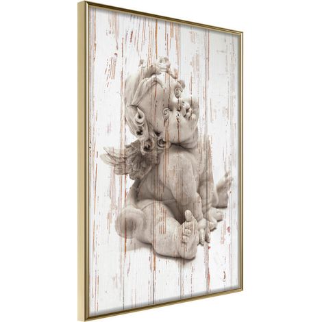 Affiche Murale Encadrée "Winged Baby" 40 x 60 cm Or (1/2)