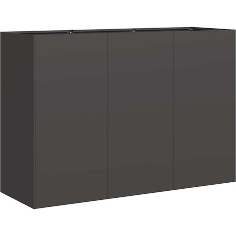 Maison Exclusive - Pflanzkübel Schwarz 120x40x80 cm Kaltgewalzter