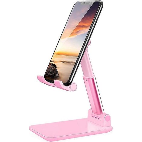 Support de téléphone portable réglable, support de téléphone portable de table, support de téléphone portable pliable universel (rose) (1/4)