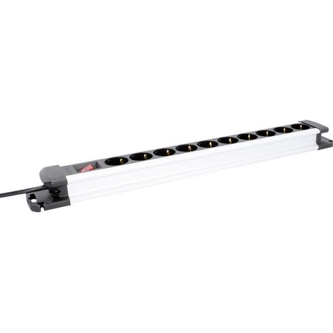 Unitec Steckdosenleiste10-fach 2m H05VV-F 3G1,5 mm², mit Schalter Steckdosenleiste