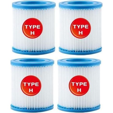 for Intex Piscine Cartouche de Filtre Type H 29007 pour Filtre Pompes 28601, 28602 (4 PCS)