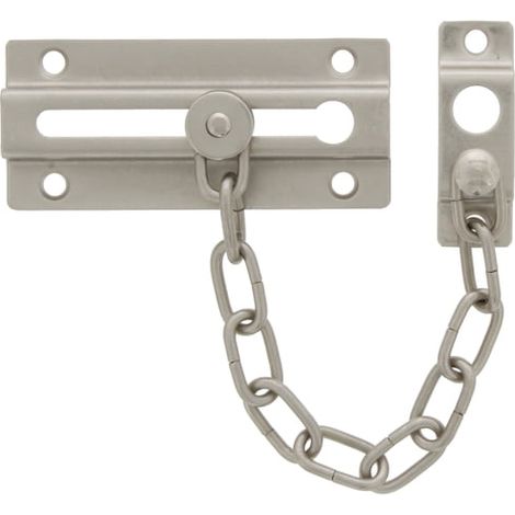 Chaîne de porte d'intimité, nickel satiné