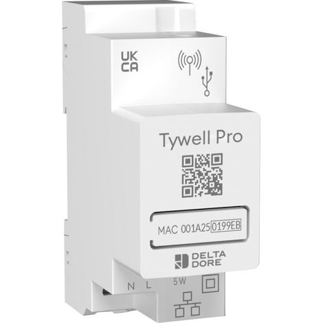 Delta Dore – Box domotique Tywell Pro – Gestion bioclimatique des occultants – Connectivité multi-protocoles Zigbee, EnOcean, KNX – Installation simple pour professionnels (1/2)