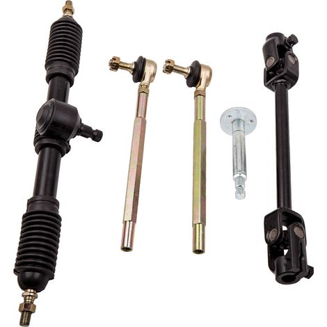 Steering Wheel Part Assembly For 110CC Go Kart Tie Rod Rack Adj. Shaft Kit