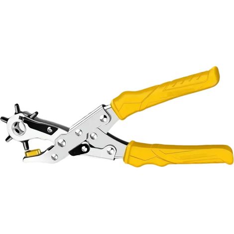 Pince À Trous Rotative De Type Emporte-Pièce Outil Perforateur Ergonomique Multiples Tailles De Perforation Poinçon cuir pour ceintures, bracelets de montre, colliers p (1/5)