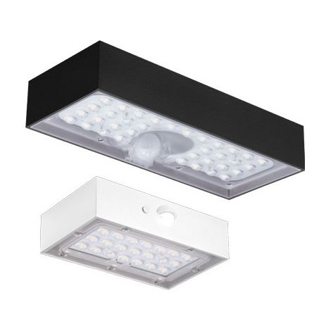 Plafón LED solar Domino 3 W Negro – Sensores integrados – Century