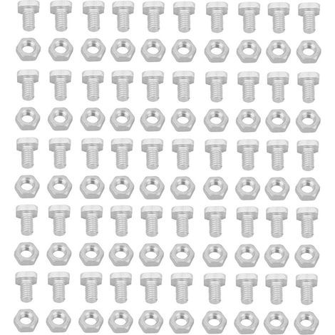 50 pièces Écrous et Boulons en Aluminium pour Serre et Jardin (1/5)