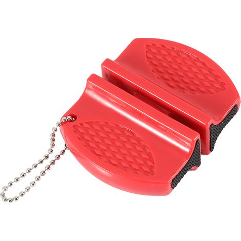Mini Aiguiseur Couteau Multifonction Portable Pierre à Affûter Rouge Accessoire Cuisine (1/5)