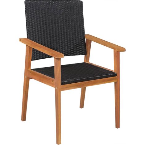 Maison Exclusive - Set da Pranzo da Giardino 5 pz in Polyrattan Nero e Marrone (1/5)