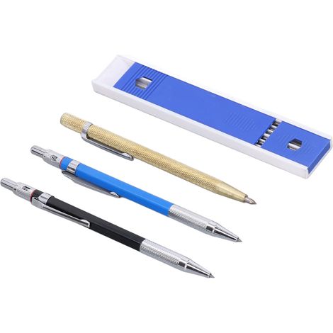 Crayon de menuisier mécanique 2,0 mm, outil de traçage avec mines de rechange pour travail du bois, marquage précis, bois et bricolage. (1/5)