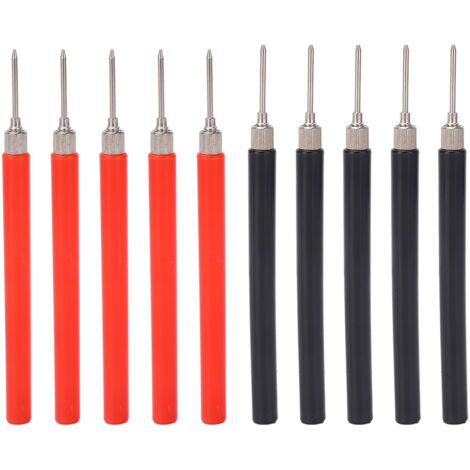 Broche de sonde de Test rouge noir, connexion à vis, multimètre universel, aiguille de plomb pour Circuit (1/4)