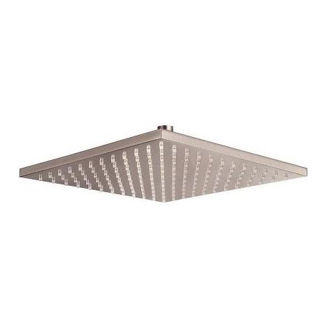 POMME DE DOUCHE CARREE 30X30 LAITON METAL BROSSE - CRISTINA ONDYNA PD55777 (1/2)