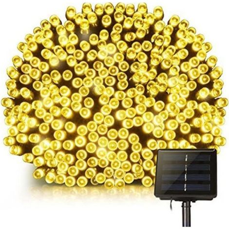 Guirlande lumineuse solaire YOGY WARM - 400 LED blanc chaud - 3,3 m - 8 modes (1/5)