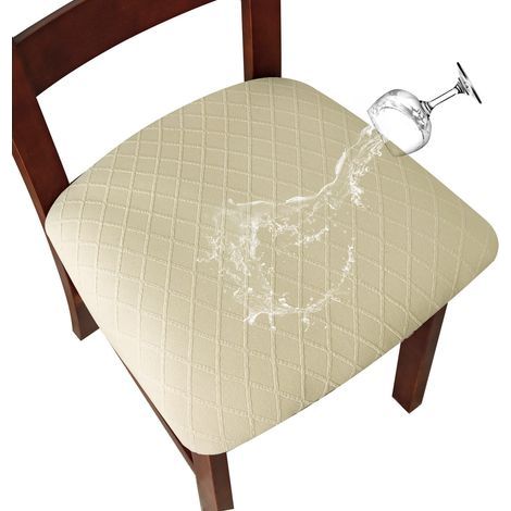 Housse de chaise imperméable, beige, 4550cm (hors coussin), 1 pièce. Housse de chaise imperméable avec boucle. (1/5)