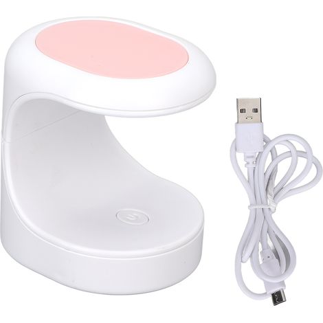Lampe UV LED 16W pour ongles, mini sèche-gel portable, séchage rapide pour un seul doigt, rose (1/5)