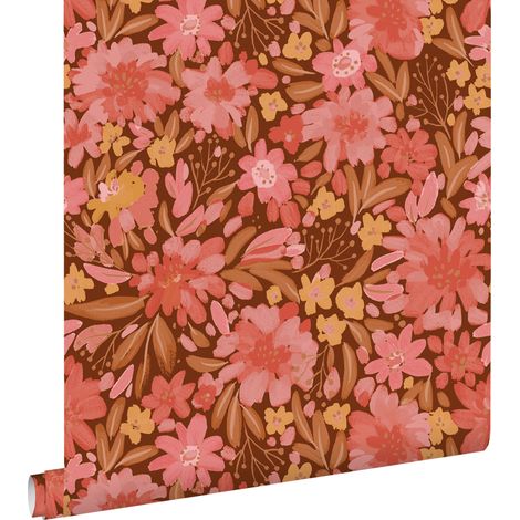 papier peint fleurs rose  - ESTAhome (1/5)