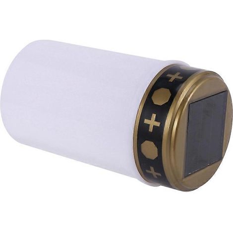 Bougies blanches pour cimetière, lampes solaires LED pour cimetière, lot de 3 (1/3)