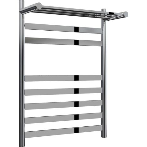 Reina Alento Designer Heated Towel Rail 720mm H x 530mm W Polished Stainless Steel (1/5)