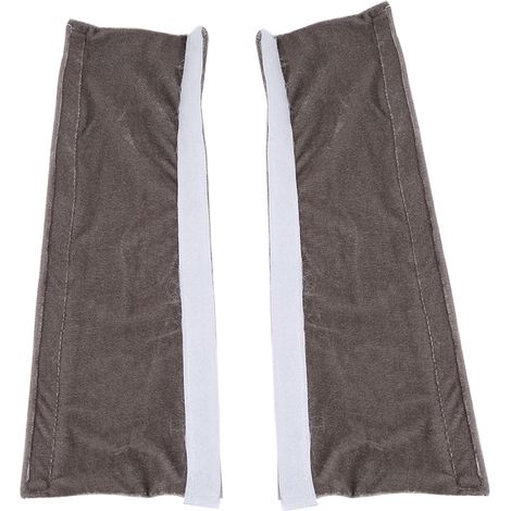 Lot de 2 protège-poignées frigo four micro-ondes en flanelle grise 40cm antistatique anti-taches (1/4)