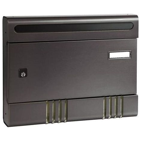 Alubox 47261 Serie Esse Sire Cassetta Postale Alluminio Componibile Formato Rivista Prelievo Frontale colore Grigio Antracite