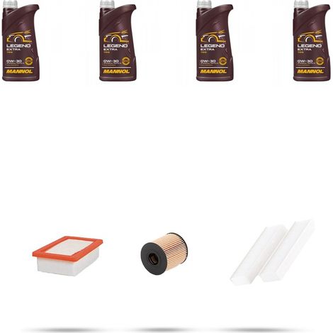 Kit tagliando 3 FILTRI e 4L OLIO compatibile con Peugeot 308 II 1.6 THP 92kw dal 2013 (1/4)