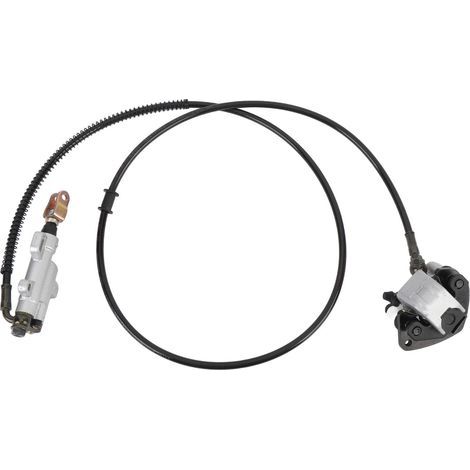 Kit de frein hydraulique arrière pour ATV, quad, kart et mini-moto – cylindre maître + étrier + plaquettes + flexible 1,55 m (1/5)