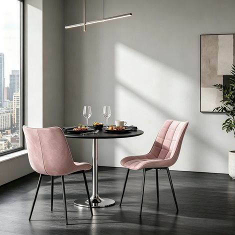 Chaises de maquillage, chaises de salle à manger confortables, chaises rembourrées élégantes, chaises raffinées, chaises design, chaises rembourrées de haute qualité (uniquement avec 2 chaises de sall (1/5)