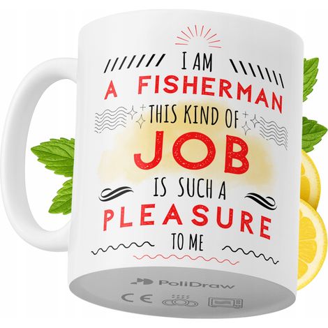 Lustiger Fischerbecher mit witzigem Textdesign – ideal für Geburtstage, Namenstage und Feiertage. Hochwertiger Becher für besondere Anlässe, ob zu Hause, im Büro oder bei der Arbeit. Farbe: Weiß, 330 