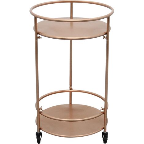 Rose Gold Drinks Trolley Bar Cart - Small