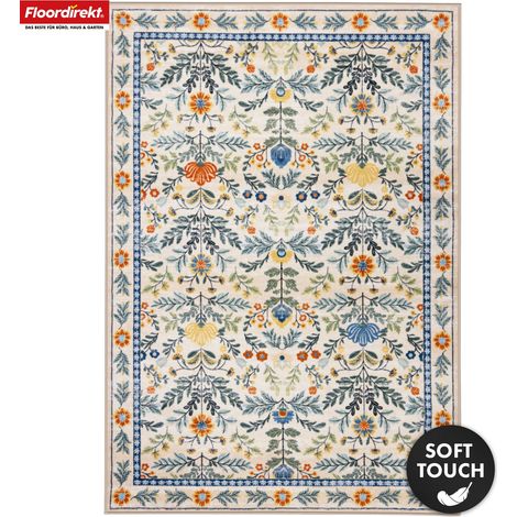 Wohnteppich Orientalis Klassischer Teppich mit orientalischem Blumenmuster 200 x 290 cm