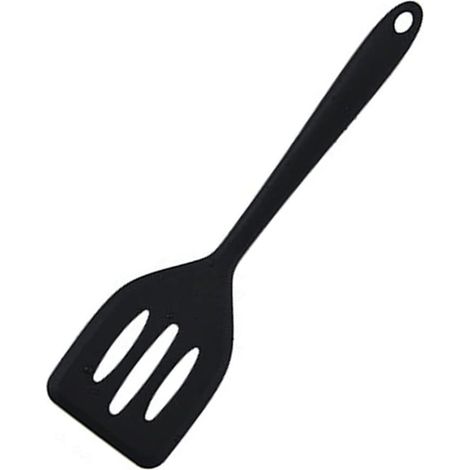Lot de 2 petites spatules en silicone résistantes à la chaleur, à fentes, pour le poisson, les œufs, les crêpes et plus encore. (1/3)