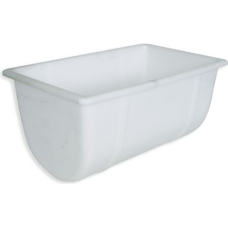 Auge à plâtre 210 L sans piétement – Cuve en polyéthylène blanc résistant aux chocs – Dimensions 107,5 x 62,5 cm – Profondeur 49,5 cm